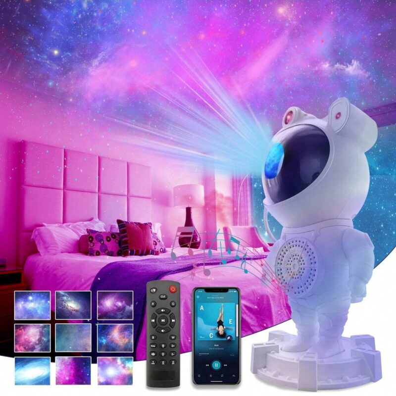 Astronaut Light Projector with Bluetooth Music Speaker